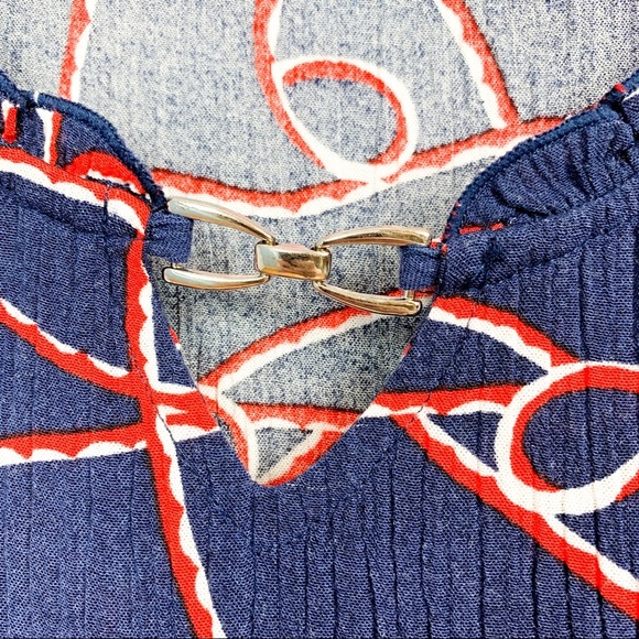 Sag Harbor Blue & Red Short Sleeve Blouse - Picture 6 of 9